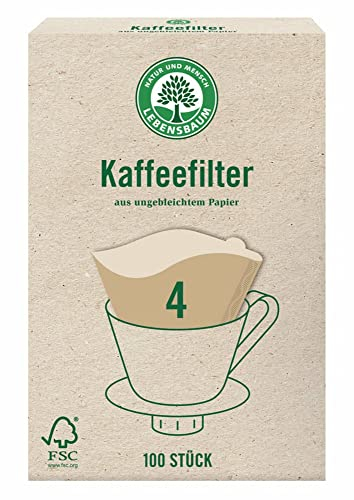 Lebensbaum Kaffeefilter Gr. 4, 200 Stk, braun, für Kaffeekocher