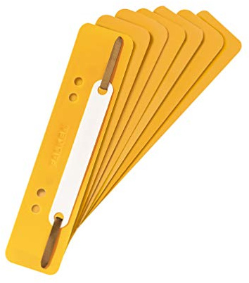 Original Falken Plastik-Heftstreifen Gelb. Aus PP-Folie kaufmännische Heftung Aktendulli Hefter Schnellhefter ideal für Büro und Schule
