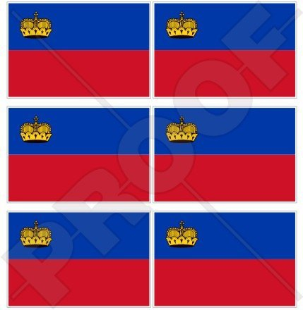 Liechtenstein National Flagge 40 mm (40,6 cm) Mobile Handy Vinyl Mini Sticker, Aufkleber X6