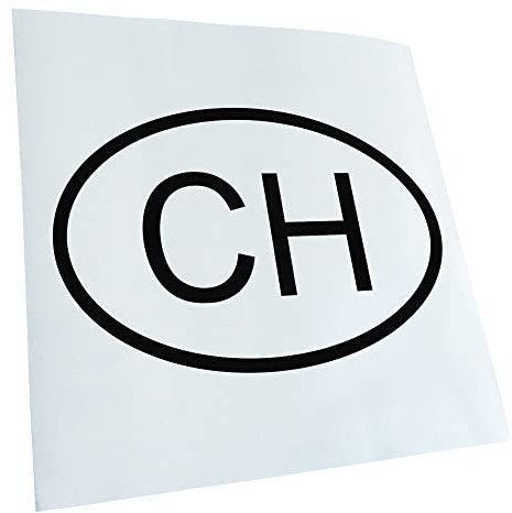 Kiwistar - Autoaufkleber - Schwarz - 15x10cm Schweiz CH - Heckscheibe Auto Aufkleber wetterfest für Kfz LKW Mofa Truck - Sticker außen selbstklebend Tuning Zubehör für Fenster Fahrzeug Scheibe