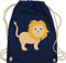 Shirtracer Turnbeutel Rucksack - Taschen - Süßer Löwe - Unisize - Navy Blau - kindergartenrucksack kindergarten tasche kita turnsack stoffbeutel wechselkleidung junge löwen beutel kindergartentasche