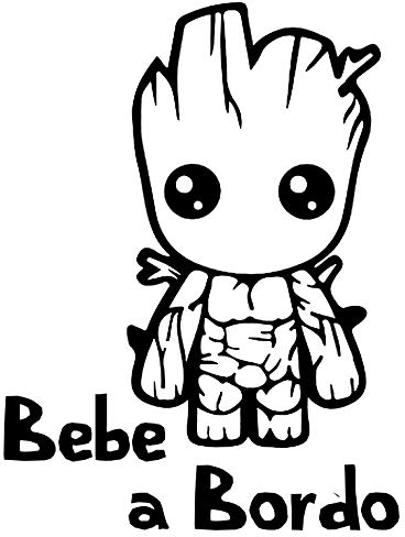 Vinyl-Aufkleber Baby Groot an Bord, Baby Groot on Board, verschiedene Größen