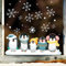 Wandtattoo Loft Fensterbilder Weihnachten mit 5 Pinguine und Schneeflocken – Wiederverwendbar – A4 Bogen – Weihnachstdeko Fenster Kinderzimmer, Weihnachtsbilder Fenster, Fensterbild Winter