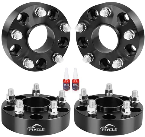FLYCLE 1.5 inch 5x5 Hubcentric Wheel Spacers for 2018-2025 Wrangler JL/JLU, 2019-2025 Gladiator JT, 5x127mm Forged Wheel Spacer with 14x1.5 Studs & 71.5mm for 2011-2025 Grand Cherokee WK2 Durango