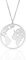Aka Gioielli® - Damen Kette Weltkugel 925 Sterling Silber Rhodiniert - Globus Weltkarte anhänger