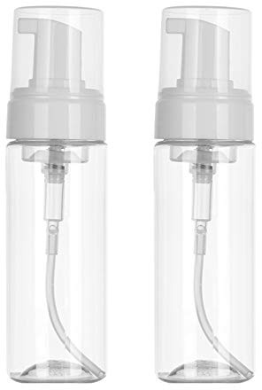 200ml Foaming Dispenser Bottle,Beoncall 2Pcs Transparent Empty Spray Bottles Plastic Foaming Dispenser Bottle Foaming Soap Pump Dispenser Refillable Container Cosmetic Spray for Tattoo Makeup and More
