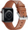 Tasikar Armband Kompatibel mit Apple watch Armband 41mm 40mm 38mm Leder und Flexiblem Silikon Design Sport Ersatzarmband Kompatibel für iWatch SE Series 9 8 7 6 5 4 3 2 1 (Braun)