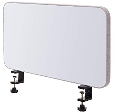 Tisch-Whiteboard HWC-G74, Büro-Sichtschutz Trennwand Schreibtisch Magnettafel Pinnwand, Stoff/Textil - 60x35cm grau