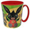 ILS I LOVE SHOPPING Tazza Bicchiere in plastica 350ml per Microonde con manico Bambini colazione BPA-free (Bing)