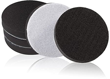 LEONTOOL Lot de 5 tampons en mousse souple avec crochet et boucle de 7,6 cm - Sans trou - 75 mm - Pour ponçage