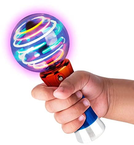 KKPLZZ Leuchtender magischer Ball-Zauberstab für Kinder, bunt Blinkender rotierender LED-Zauberstab für und Mädchen, lustiges leuchtendes Ball-Spielzeug-Geschenk