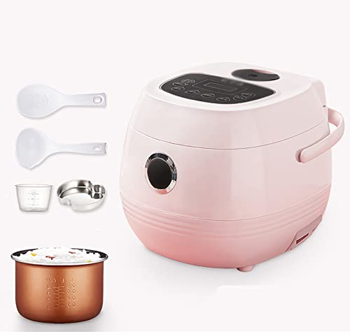 Cuisinière à riz & Steamer 12L Capacité Alliage d'aluminium à 5 couches Alliage antiadhésif for dortoir for la famille for 1~3 personnes Rice Cooker (Color : Pink)