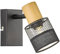 WOFI DORAL Wandleuchte, Metall, 28 W, Schwarz, H: 17 cm x B: 13,5 cm x L: 10 cm