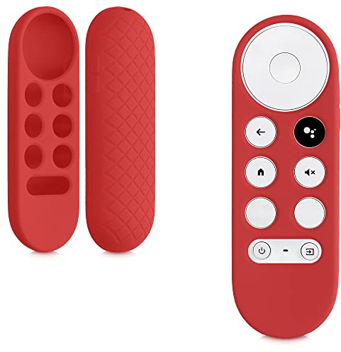 kwmobile Carcasa de Silicona Compatible con Google Chromecast 2020 4K / Chromecast 2022 HD Funda Mando a Distancia - Funda de Silicona Control Remoto - Rojo