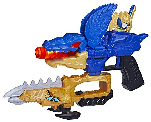 Power Rangers Dino Fury Gold Fury Blade Blaster, Accessoire électronique de Costume de Super-héros pouvant se Combiner, dès 5 Ans