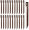 Lot de 30 piquets de sol en plastique marron, 25,4 cm, piquets d'ancrage de bordure de paysage, piquets d'ancrage robustes pour bordure de jardin