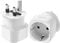 UK Reiseadapter, Eu/DE zu UK Reisestecker Adapter 2 Stück, Adapter Typ G UK Steckdosenadapter, Reisestecker EU to England, Europa 2 Schuko Pins zu England 3 Pins, für England Irland Hong Kong Singapur