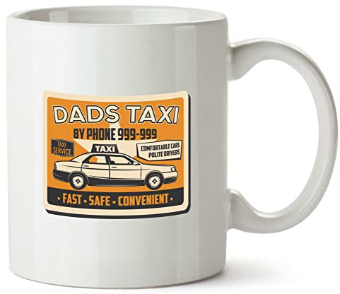 Hippowarehouse dads Taxi Printed Mug Various Colour Options Ceramic Cup Kitchenware 10oz