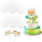 Cake Topper Acryl, 20 Stück Acryl Kuchen Topper, DIY Cake Topper Acryl Blanko, Transparente Acryl Cake Topper Blanko Geeignet für Hochzeiten Geburtstagsfeiern Festivals Willkommenspartys