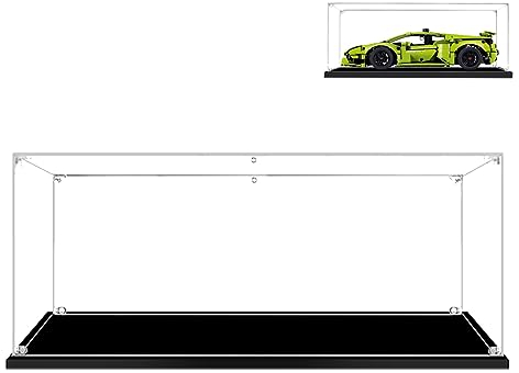 Hosdiy Acryl Vitrine Schaukasten für Lego 42161 - Kompatible mit (Lamborghini-Huracán) - Vitrine (Nur Vitrine, Ohne Modellbausatz)