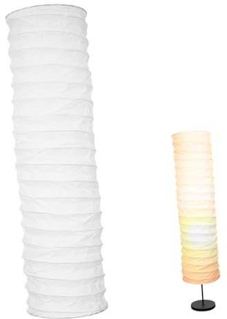NUOBESTY Lampenschirm 1 Stück 95 X 22 cm Papier-Stehlampenschirm Papier-Lichtabdeckung DIY-Reispapier-Stehlampen-Schutzabdeckung Stehender Lampenschirm Für Zuhause Hotel Nachttisch