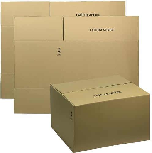 Sicignano | amerikanischer Karton, 76 x 40 x 55 cm, doppelte Welle, robust, mit Symbolen – Versand, Verpackung, Umzug, Lager, Verpackung – erhältlich in Packungen (2)