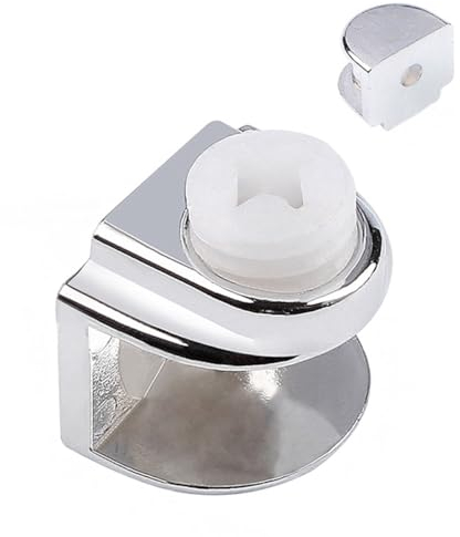 8 Pcs Glass Shelf Brackets Adjustable Glass Clamps, Zinc Alloy Glass Clamp Wall Mounted Metal Glass Shelf Supports for 5-8 MM Thick Glass