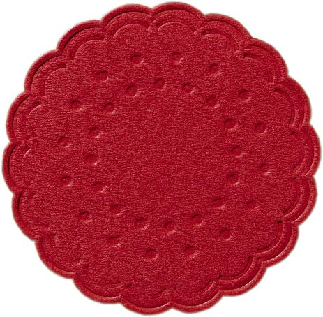 3000 Tissue-Untersetzer, rund Ø 7,5 cm Rot Mehrlagig