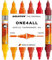 Molotow One4All Acrylic Twin Marker Hot Set (1,5 und 4,0 mm Strichstärke, hochdeckend und permanent, schnell trocknend, nachfüllbar, für fast alle Untergründe) 6 Stück sortiert