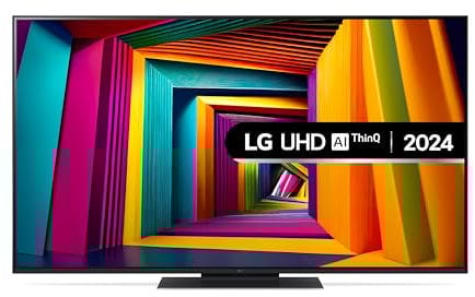 LG 55UT91006LA 55-Inch 4K UHD Smart TV, α5 AI Processor Gen7, Freeview Play and Amazon Alexa, 60Hz, Ashed Blue [Model 2024]