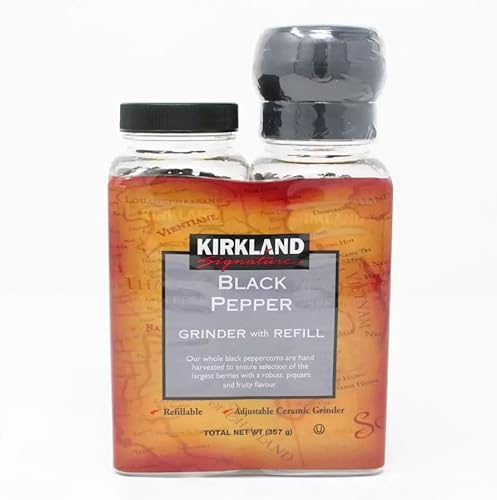 TRIZINGA SHOP Black Pepper Grinder with Refill 357g