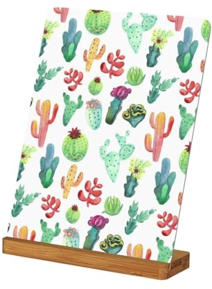 EgoMed Aquarell Kaktus Sukkulenten, Metall-Fotorahmen, benutzerdefinierte Bilderrahmen Tisch Schreibtisch Bild Display Bilderrahmen Set, 7 in