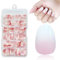 Faux Ongles Conseils - 168 Faux Ongles Français pour Le Collage, Blanc Rose Dégradé Design Faux Ongles Almond Nail Art Manucure pour Les Femmes (Dégradé Rose)