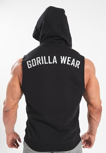 Gorilla Wear Ärmelloser Marshall-Hoodie – Schwarz – Größe M