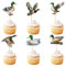 Blumomon 24 Stück Wildente Cupcake Topper Dschungel Safari Tiere Kuchen Dekoration Tiere Figur Kuchen Topper Picks für Babyparty Kindergeburtstag Party Supplie