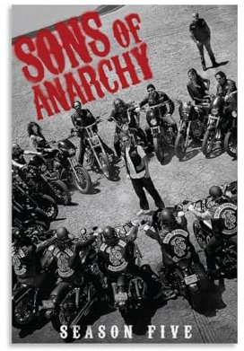 KUYHADSCE Poster Sons of Anarchy TV-Serie, Wandposter für Wohnung oder Zuhause, Schlafzimmer, Wohnzimmer, Badezimmer, Büro, Weinbar, Kunst, dekoratives Gemälde, Poster, 30 x 45 cm, ungerahmter Stil