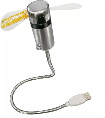 HOHOVYVY usb ventilator,1 X USB Gadgets Anzeige Uhr + Temperatur LED Uhrenlüfter Für Büro