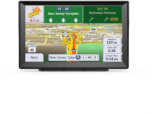 Emiif Navigateur GPS, camion de 9 pouces, cartes européennes, annonces vocales, opération tactile, conduite sûre, conducteur commercial, système de navigation automobile