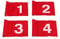 KVMORZE Numbered Golf Flag, Nylon Practice Golf Target Flag Training Numbered 1-4, Double Sided Printed Golf Pin Flag, Putting Green Flags for Backyard, Golf Courses, Country Club, 8.2''L x 6.1''H