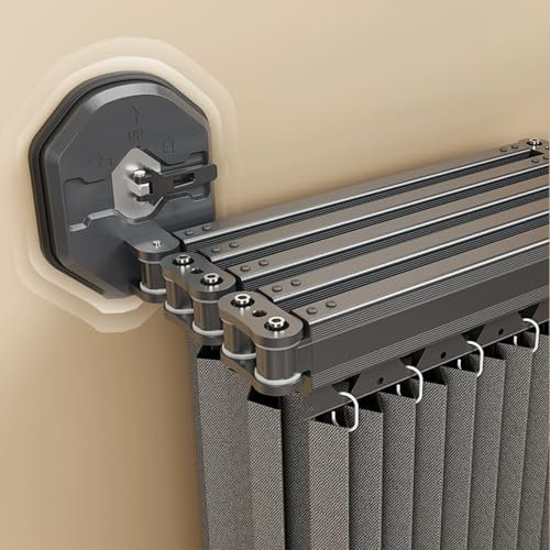 Faltbarer Duschvorhang Anti Schimmel mit Duschvorhangstange L/U Form und Saugnapf, Duschvorhang Leinen Textil Ohne Bohren, Wasserdicht/Waschbar für Eckdusche, Shower Curtains(Light gray,104 cm+25 cm)