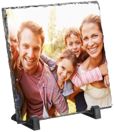 PATIKIL Sublimations-Schieferrohlinge, quadratischer -Sublimations-Fotorahmen für die Wärmeübertragung, Sublimations-Plakette zur Erstellung einer Erinnerung, Muttertag, weiß, 8