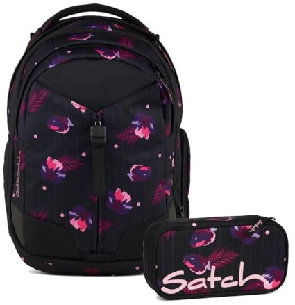 Satch Match Schulrucksack Set 2tlg. inkl. Schlamperbox (Mystic Nights)