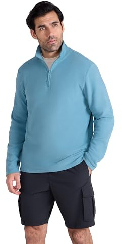 Mountain Warehouse Camber II Mens Half-Zip Fleece Jumper Bright Blue L