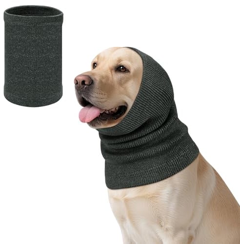 Kiiwah Cache-Oreilles pour Chien, Snood Cache Chien pour Protection Contre le Bruit, Bandeau pour Soulager l'anxiété, Annulation du Bruit pour Feux d'artifice, Orages, Aide au Toilettage