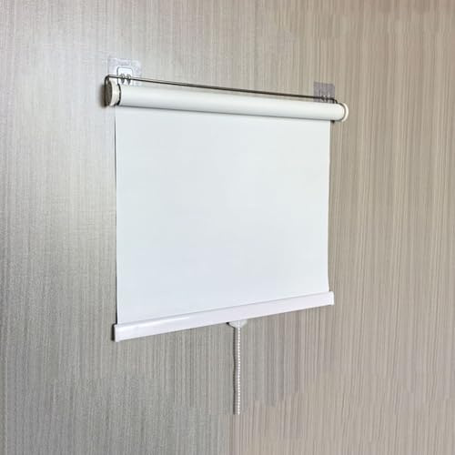 ZHUOZ1T Stores Enrouleurs à Ressort,Stores Enrouleurs Occultants Autocollants,Store Enrouleur Pare-Soleil,Rideaux D'intimité,Rideau Rétractables,sans Perçage,Personnalisable (85cm x 200cm,White)