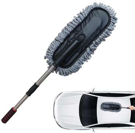 Mozeuu Autowaschbürste - Auto Detailing Anfänger Mopp,Weiche Autowaschbürste | Für Fahrzeuge wie Autos LKW SUVs und Motorräder für Innen- und Außenbereich Garage
