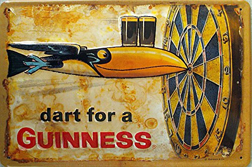 Heart of Ireland Guinness - Dart for a Guinness Blechschild, 30 x 20 cm