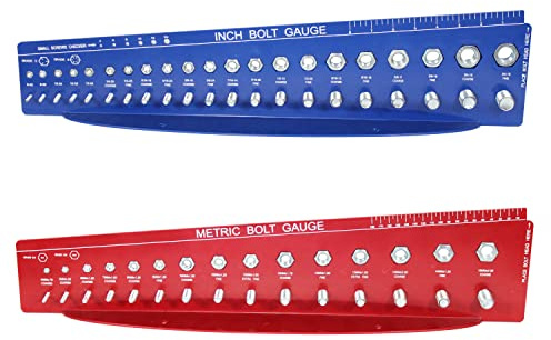 SAE and Metric Bolt Gauges Check a Thread Nut Fastener Size