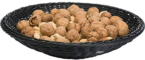 Saleen Korb-Schale, Gastrotauglich, Rund, Durchmesser: 38 cm, Kunststofffaser, Schwarz, 02055119101