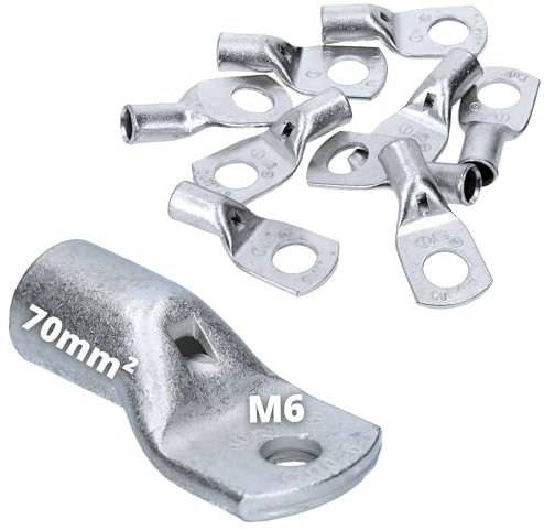 10 pezzi Cembre A14 della scarpa M6 tubo cavo 70 mm² m6 unisoliert in rame stagnato